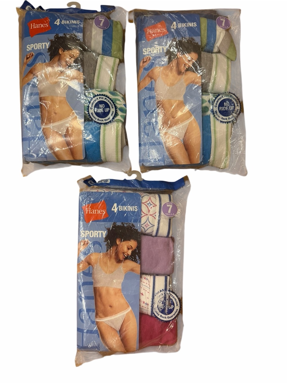 Hanes🎀4 Pack of Sporty Bikini Briefs🎀Size 7🎀